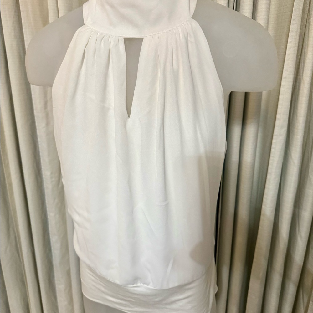 Elegant White Halter Top